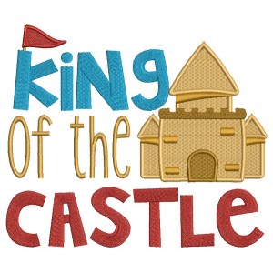 King of the Castle Beach Filled Machine Embroidery Design Digitized Pattern